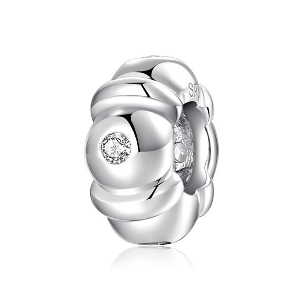 Distanziale Nuvola con strass in argento 925